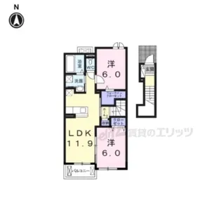 サンコート太子【2階】の間取り