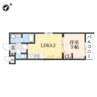 グランディール亀岡【403号室】の間取り