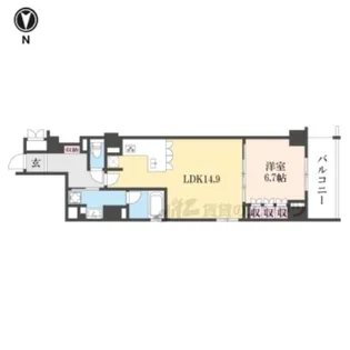 リーガル京都堀川中立売?【201号室】の間取り