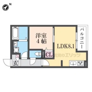 PRIME CUBE【1階】の間取り