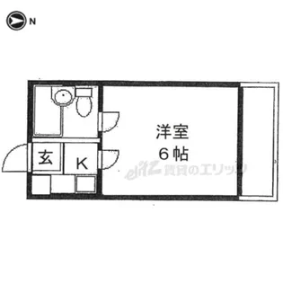 コーポ諏訪西大寺【206号室】の間取り