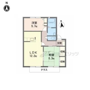 シャルマンカマダ【2階】の間取り
