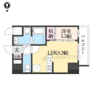 ヴィラステージ太秦天神川【304号室】の間取り
