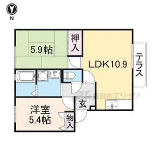 ディアス有里B【201号室】の間取り