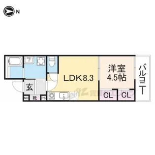 クレアール堺町?【2階】の間取り