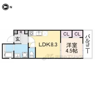 クレアール堺町?【301号室】の間取り