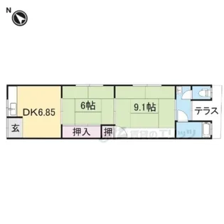 コーポ福寿星田【1F号室】の間取り