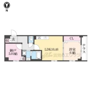 二条城東レジデンス【103号室】の間取り
