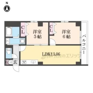 二条城東レジデンス【202号室】の間取り