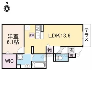 エアフォルク【105号室】の間取り