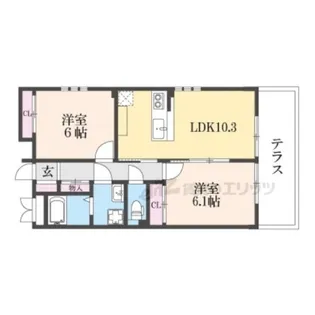 Seiun【101号室】の間取り