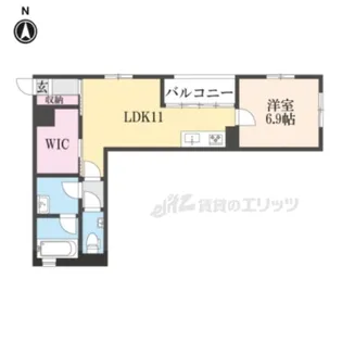 パーシモン御所南【3階】の間取り