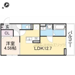 The Bonds 北中小路【201号室】の間取り