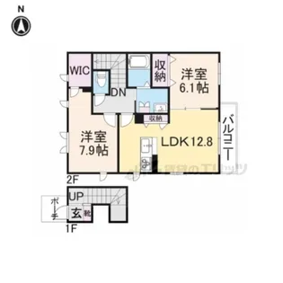 グレイス新町【201号室】の間取り