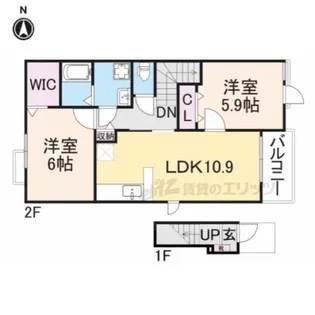 リバーサイド インフィニティ?【2階】の間取り