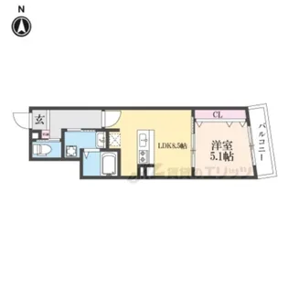 パウゼ伏見STA.【303号室】の間取り