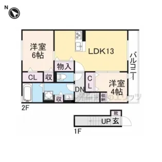 ローレルヒルズ富雄【103号室】の間取り