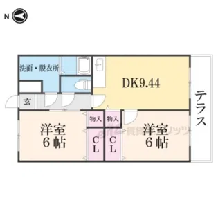 スウィートテラス【203号室】の間取り