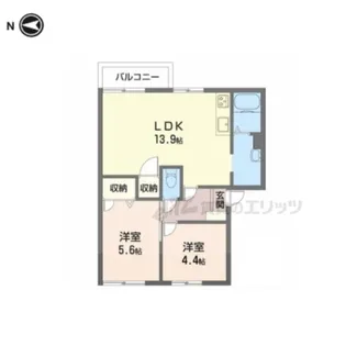 フローラル神宮東【105号室】の間取り