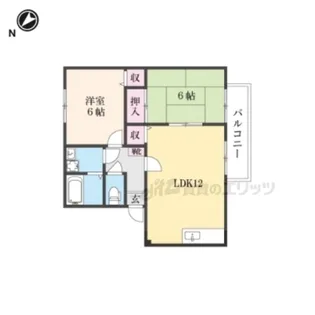 ウィンディアSK【202号室】の間取り