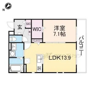 フリジア【3階】の間取り