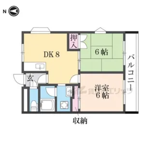 パレ音羽【4階】の間取り