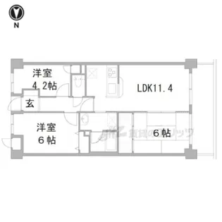 ペルル伏見桃山?【505号室】の間取り
