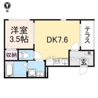 カーサアリビオ【1階】の間取り
