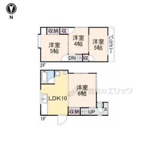 大阪府枚方市野村中町【一戸建】の間取り