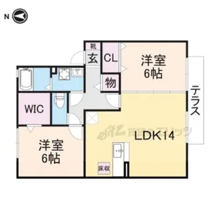 エクセルシャトー【1階】の間取り