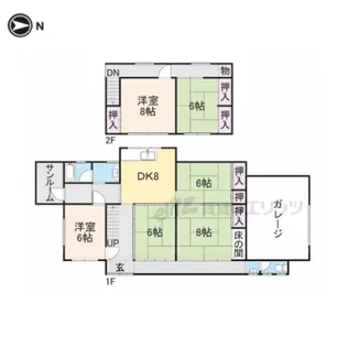 滋賀県長浜市高月町高月【一戸建】の間取り