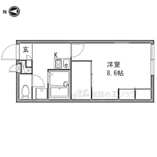 レオパレスLinden【102号室】の間取り