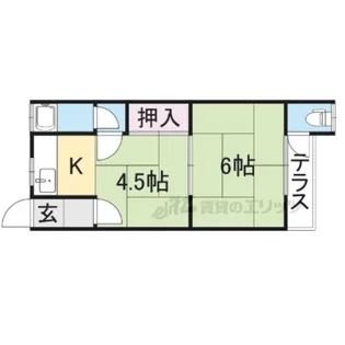ワイドカレント橋本【2F右号室】の間取り