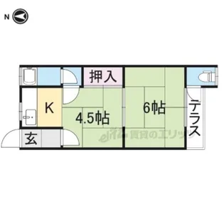 ワイドカレント橋本【2F右号室】の間取り