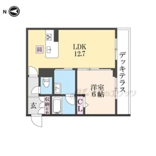 クオレール【1階】の間取り