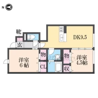 ソレアードすみれ野?【102号室】の間取り