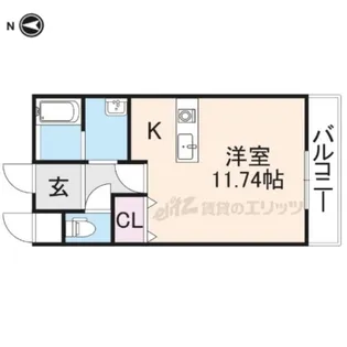 クレシタ甲斐田【2階】の間取り