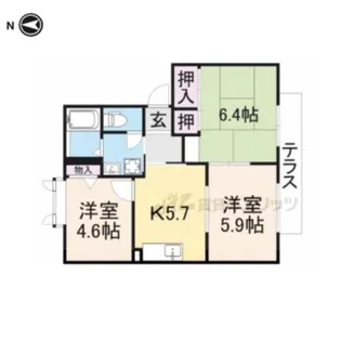 コスモス結崎 C【2階】の間取り