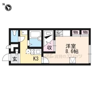 レオパレス佐和山【103号室】の間取り