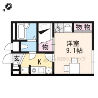レオパレス佐和山【105号室】の間取り