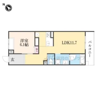 シャーメゾンユーウェル【202号室】の間取り