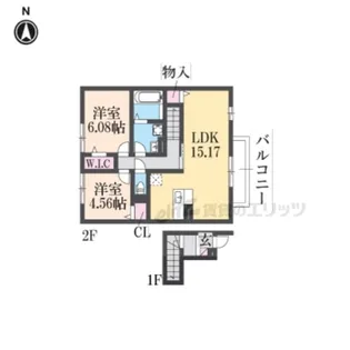 グランマノワール天理【205号室】の間取り