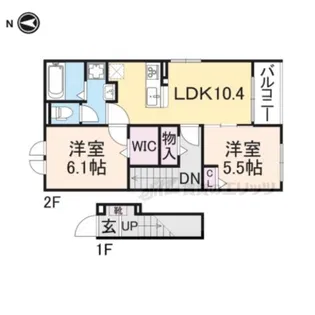グリーンハイツ加茂?【2階】の間取り