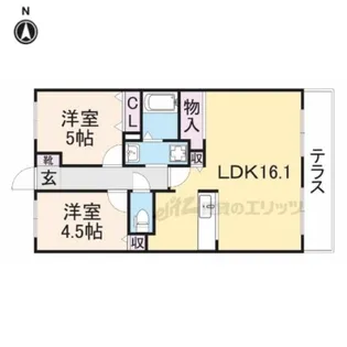 グレースコート香里園【3階】の間取り