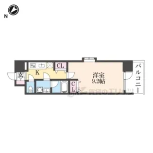クレアドーレ南草津【9階】の間取り