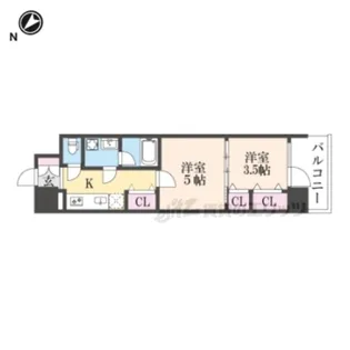 クレアドーレ南草津【5階】の間取り