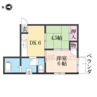 香里園ハウス【200号室】の間取り