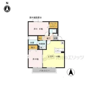 ヒールクリークМ イースト【2階】の間取り