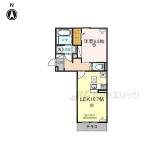 アヴニール西九条【1階】の間取り
