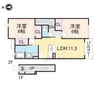 アッド コンフォート2【2階】の間取り